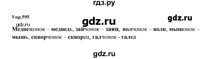 ГДЗ по русскому языку за 5 класс Ладыженская, Баранов, Тростенцова ответ на номер 595, Решебник 2023
