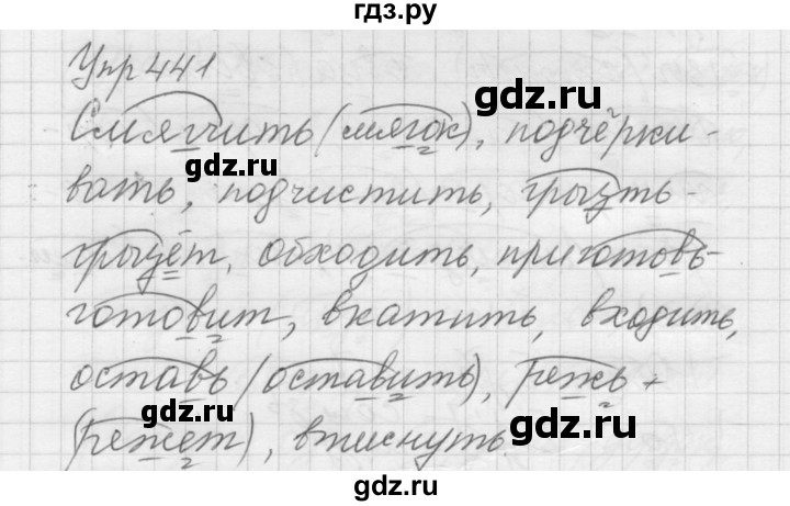 ГДЗ по русскому языку 5 класс  Купалова практика  упражнение - 441, Решебник №2 к учебнику 2016