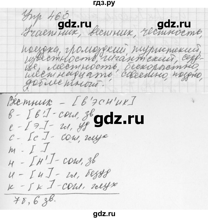 ГДЗ Упражнение 460 Русский Язык 5 Класс Учебник, Практика Купалова.