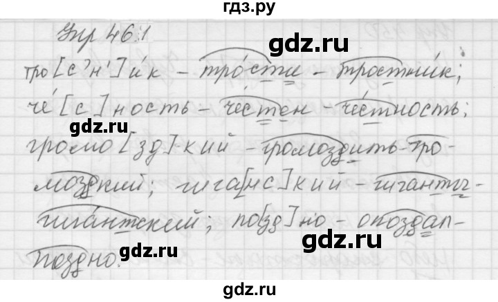 ГДЗ по русскому языку 5 класс  Купалова практика  упражнение - 461, Решебник к учебнику 2022