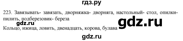 ГДЗ по русскому языку 6 класс  Ладыженская   упражнение - 223, Решебник к учебнику 2022