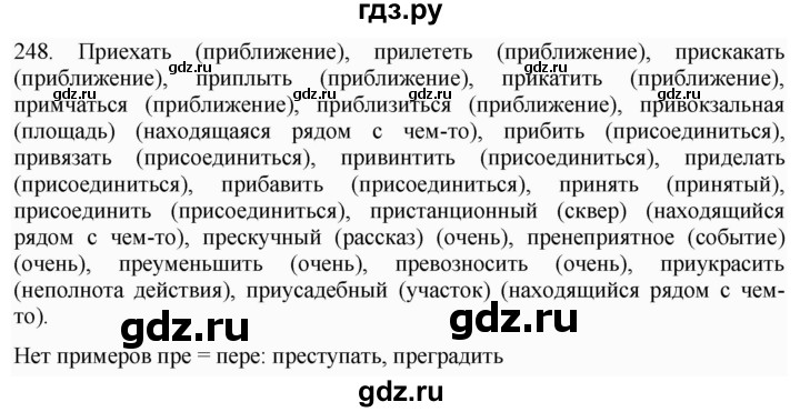 ГДЗ по русскому языку 6 класс  Ладыженская   упражнение - 248, Решебник к учебнику 2022