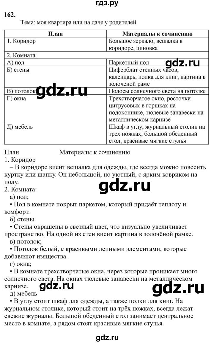 Гдз по русскому языку за 6 класс Баранов, Ладыженская ответ на номер 162, Решебник 2024