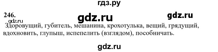 Гдз по русскому языку за 6 класс Баранов, Ладыженская ответ на номер 246, Решебник 2024