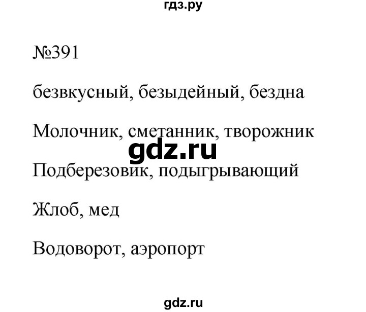 Гдз по русскому языку за 6 класс Баранов, Ладыженская ответ на номер 391, Решебник 2024