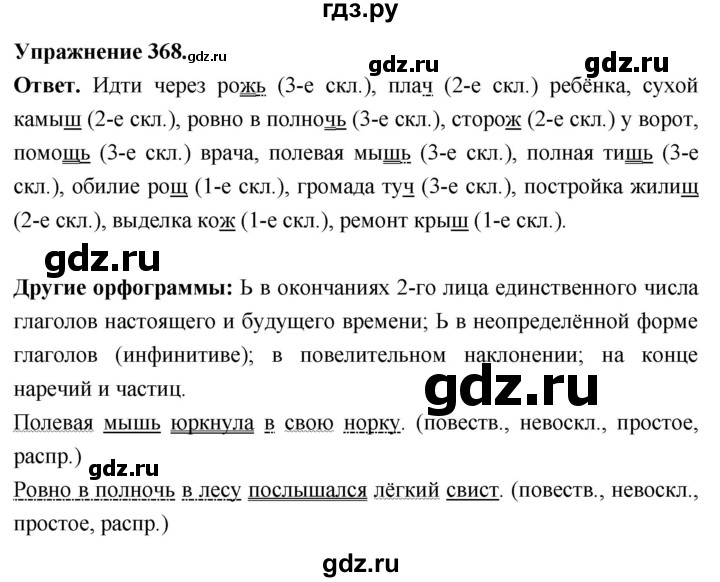 Гдз по русскому языку за 6 класс Баранов, Ладыженская ответ на номер 368, Решебник 2026