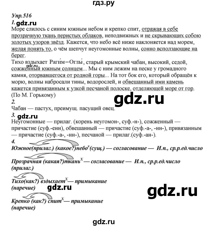 Русский 6 класс разумовская упражнение. Русский язык 6 класс упражнение 516. Русский язык 6 класс Разумовская. Упражнение по русскому языку 6 класс 516. Гдз по русскому 6 класс Разумовская упражнение 516.