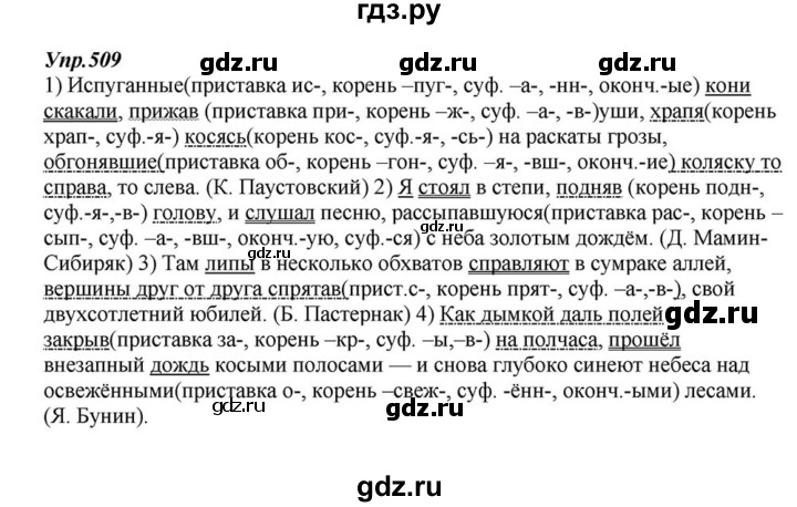 ГДЗ по русскому языку 6 класс  Разумовская   упражнение - 509, Решебник к учебнику 2015