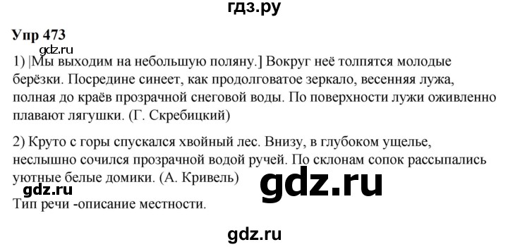 ГДЗ по русскому языку 6 класс  Разумовская   упражнение - 473, Решебник к учебнику 2023