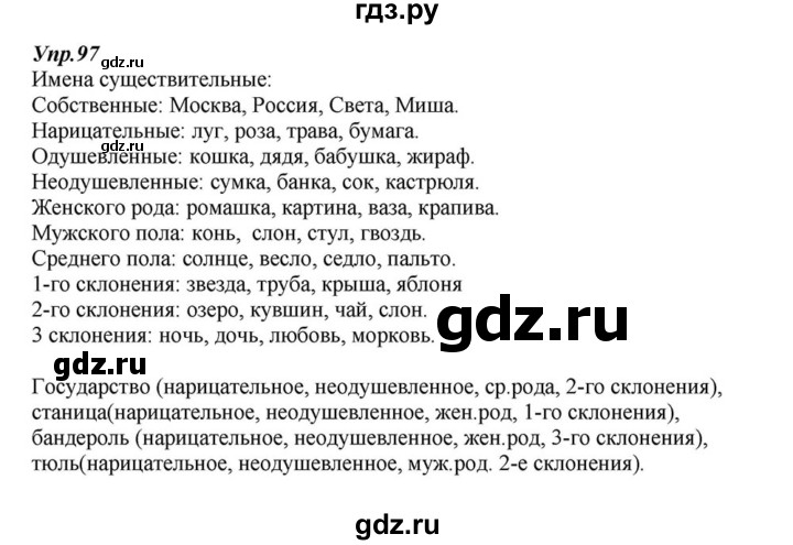 ГДЗ по русскому языку 6 класс  Разумовская   упражнение - 97, Решебник к учебнику 2015