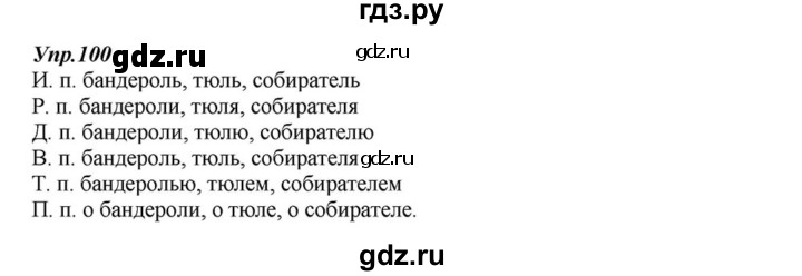 ГДЗ по русскому языку 6 класс  Разумовская   упражнение - 100, Решебник к учебнику 2015