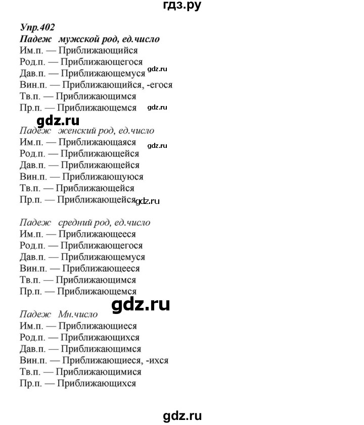 ГДЗ по русскому языку 6 класс  Разумовская   упражнение - 402, Решебник к учебнику 2015