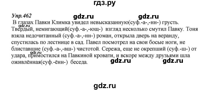 ГДЗ по русскому языку 6 класс  Разумовская   упражнение - 462, Решебник к учебнику 2015