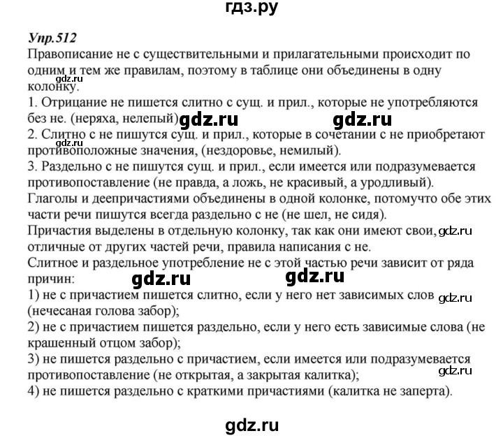 ГДЗ по русскому языку 6 класс  Разумовская   упражнение - 512, Решебник к учебнику 2015