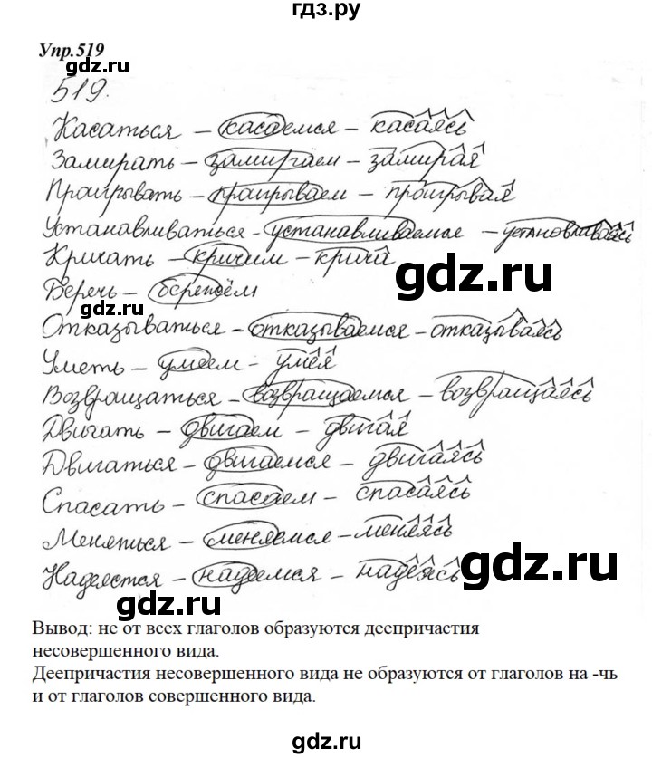 ГДЗ по русскому языку 6 класс  Разумовская   упражнение - 519, Решебник к учебнику 2015