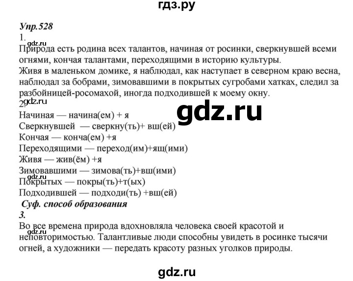 ГДЗ по русскому языку 6 класс  Разумовская   упражнение - 528, Решебник к учебнику 2015