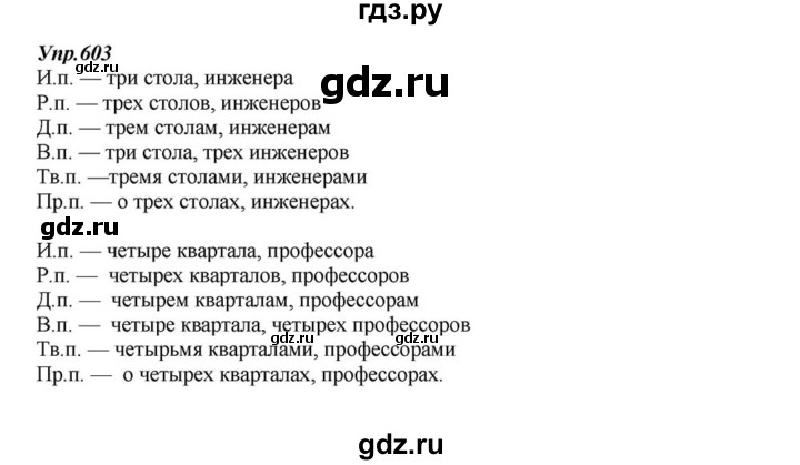 ГДЗ по русскому языку 6 класс  Разумовская   упражнение - 603, Решебник к учебнику 2015