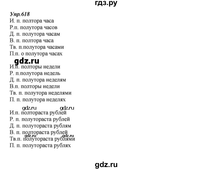 ГДЗ по русскому языку 6 класс  Разумовская   упражнение - 618, Решебник к учебнику 2015