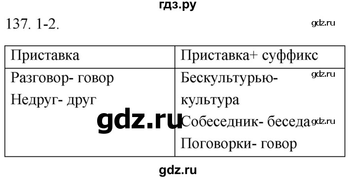 ГДЗ по русскому языку 6 класс  Лидман-Орлова Практика  упражнение - 137, Решебник к учебнику 2021