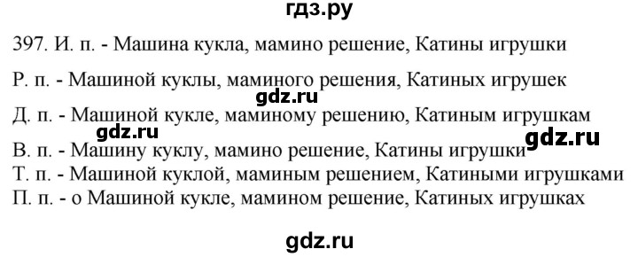 Русский язык 7 класс упражнение 397