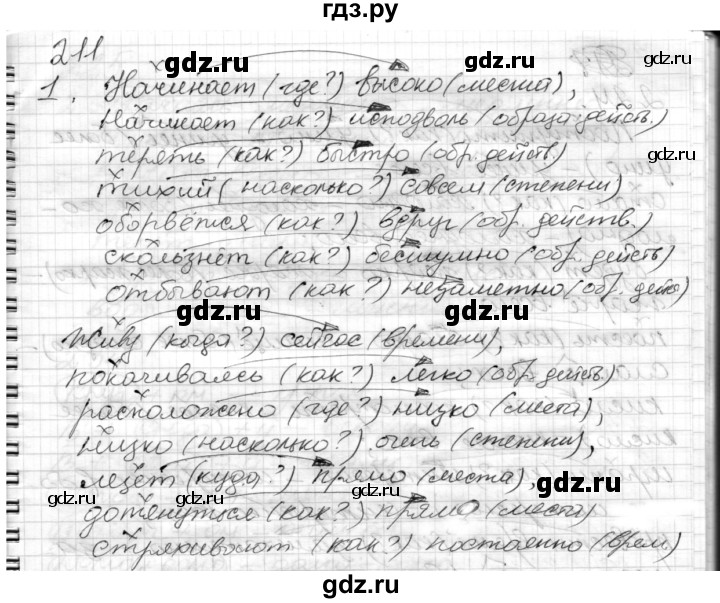 русский язык 8 класс разумовская 211