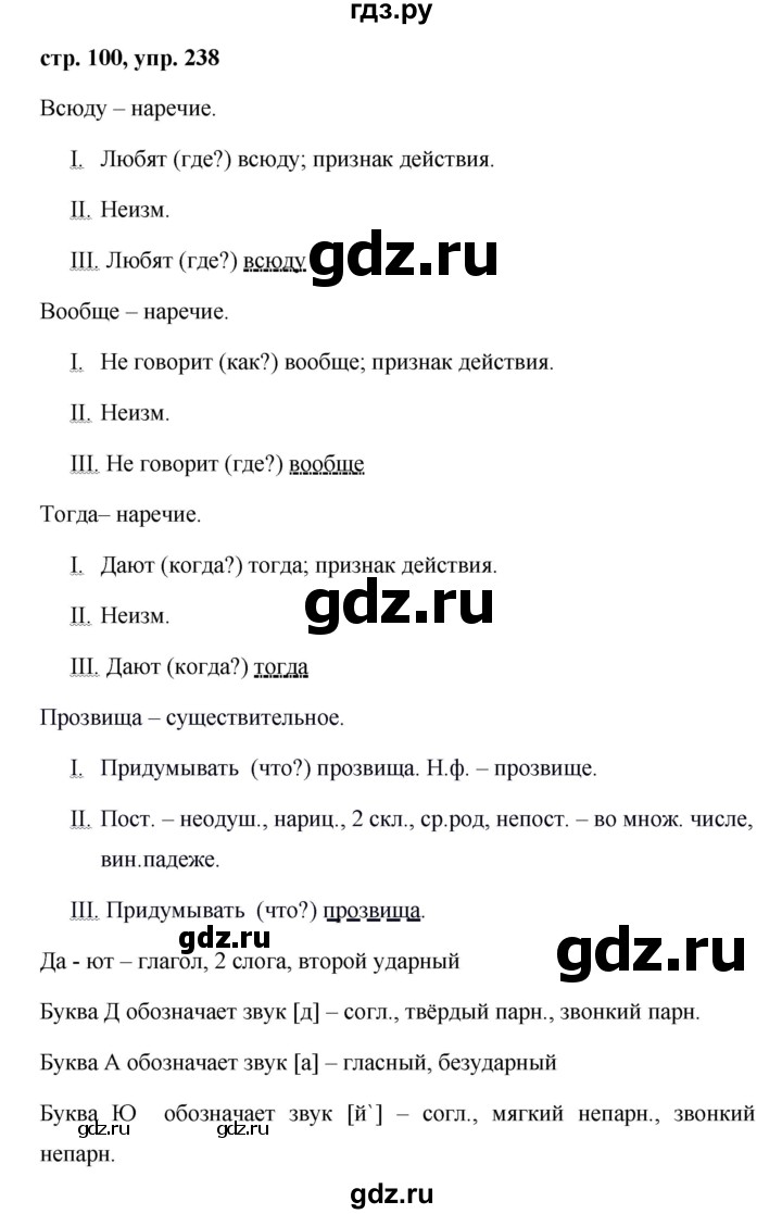 ГДЗ Упражнение 238 Русский Язык 7 Класс Баранов, Ладыженская