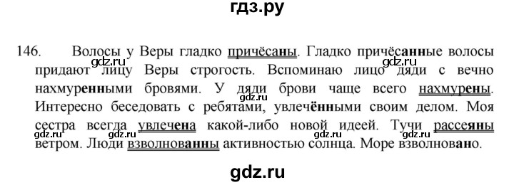 ГДЗ по русскому языку 7 класс  Баранов   упражнение - 146, Решебник к учебнику 2022