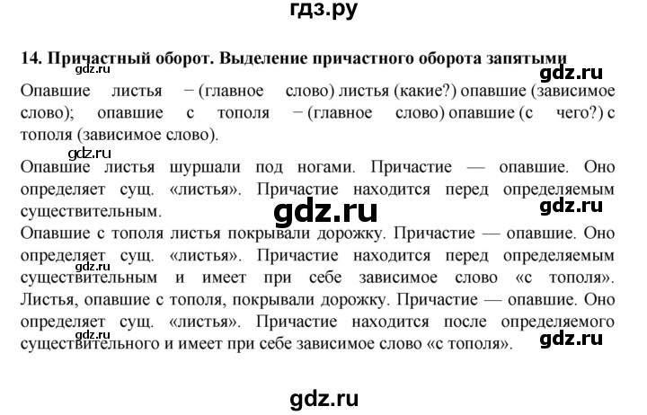 ГДЗ по русскому языку 7 класс  Баранов   самостоятельное наблюдение. § - 14, Решебник к учебнику 2022