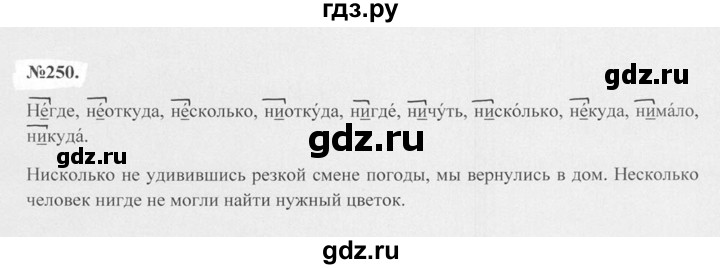 ГДЗ по русскому языку 7 класс  Баранов   упражнение - 250, Решебник №2 к учебнику 2015