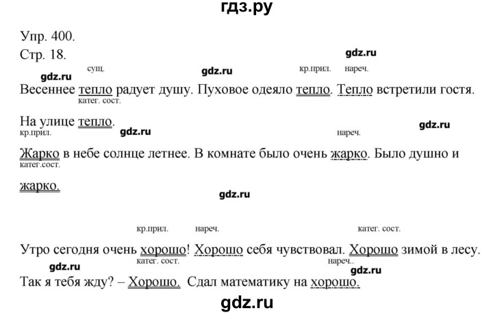 ГДЗ по русскому языку 7 класс  Львова   упражнение - 400, Решебник №1