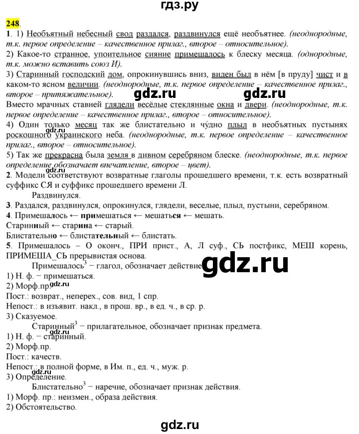 ГДЗ по русскому языку 8 класс  Разумовская   упражнение - 248, Решебник к учебнику 2022