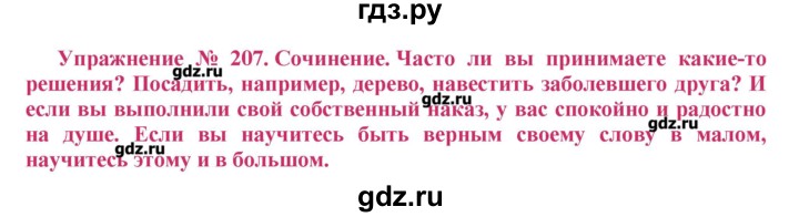 ГДЗ по русскому языку 8 класс  Ладыженская   упражнение - 207, Решебник №2