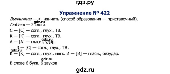 ГДЗ по русскому языку 8 класс  Ладыженская   упражнение - 422, Решебник №2
