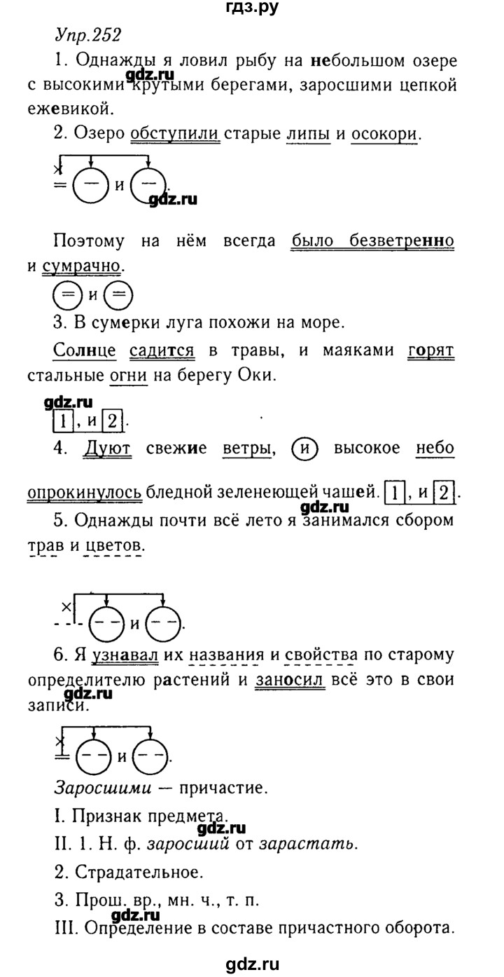 ГДЗ по русскому языку 8 класс  Ладыженская   упражнение - 252, Решебник №3