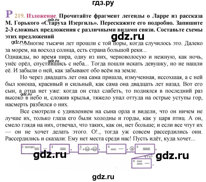 Русский 219 6 класс. Русский язык 9 класс упражнение 219. Решебник по русскому языку 9 класс упражнение 219. Изложение 219 упражнение. Упражнение 219 по русскому языку 9 класс ладыженская.