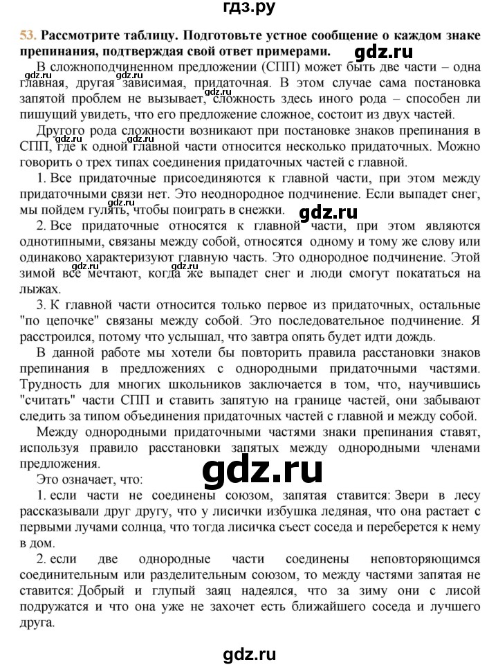 ГДЗ по русскому языку 9 класс Тростенцова   упражнение - 53, решебник №1