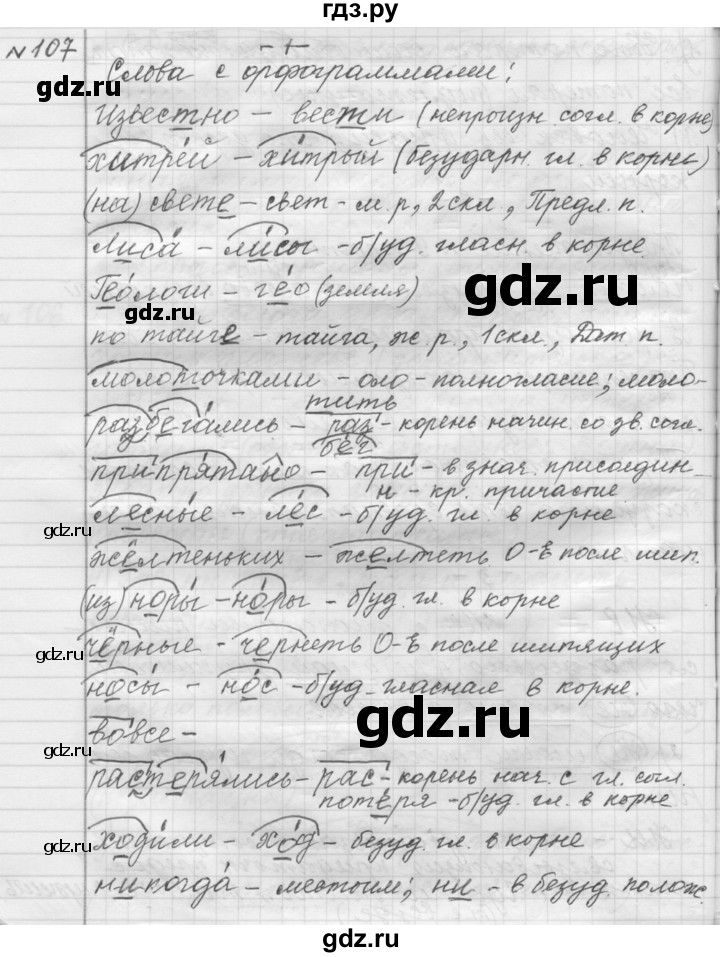 ГДЗ по русскому языку 9 класс  Пичугов Практика  упражнение - 107, Решебник к учебнику 2015