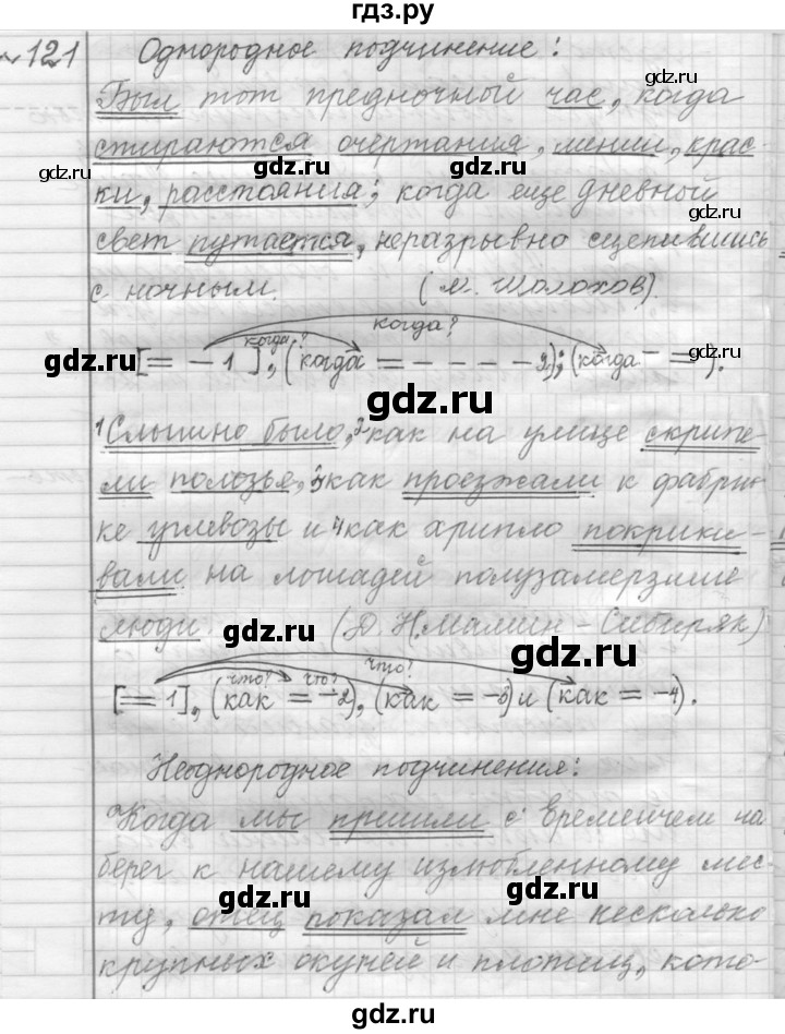 ГДЗ по русскому языку 9 класс  Пичугов Практика  упражнение - 121, Решебник к учебнику 2015