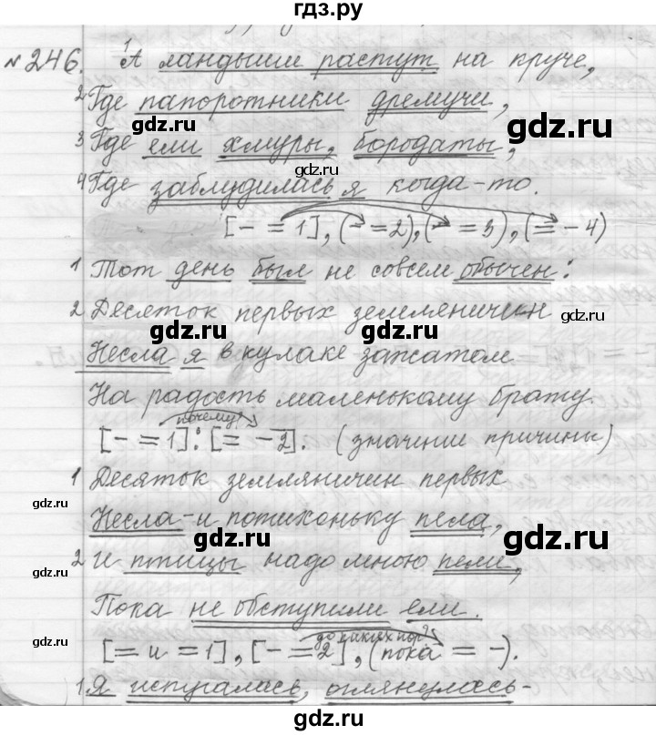 ГДЗ по русскому языку 9 класс  Пичугов Практика  упражнение - 246, Решебник к учебнику 2015