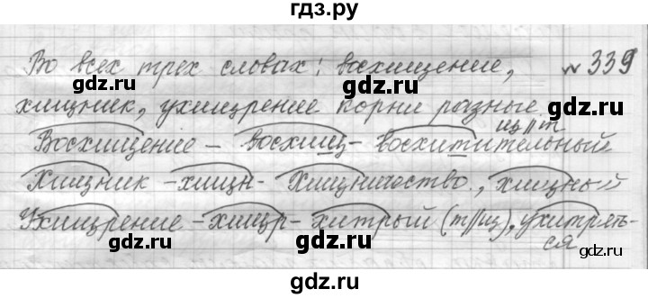 ГДЗ по русскому языку 9 класс  Пичугов Практика  упражнение - 339, Решебник к учебнику 2015