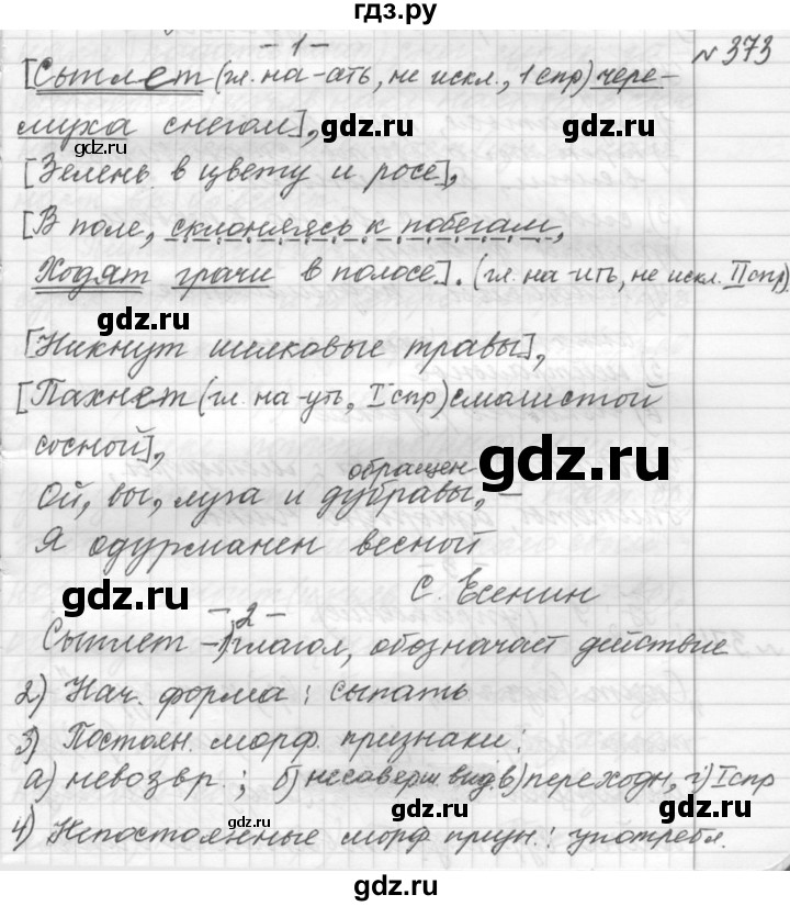 ГДЗ по русскому языку 9 класс  Пичугов Практика  упражнение - 373, Решебник к учебнику 2015