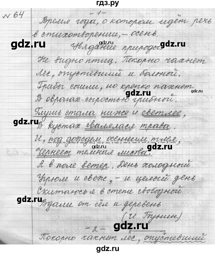 ГДЗ по русскому языку 9 класс  Пичугов Практика  упражнение - 64, Решебник к учебнику 2015