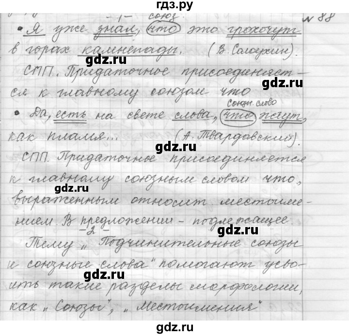 ГДЗ по русскому языку 9 класс  Пичугов Практика  упражнение - 88, Решебник к учебнику 2015