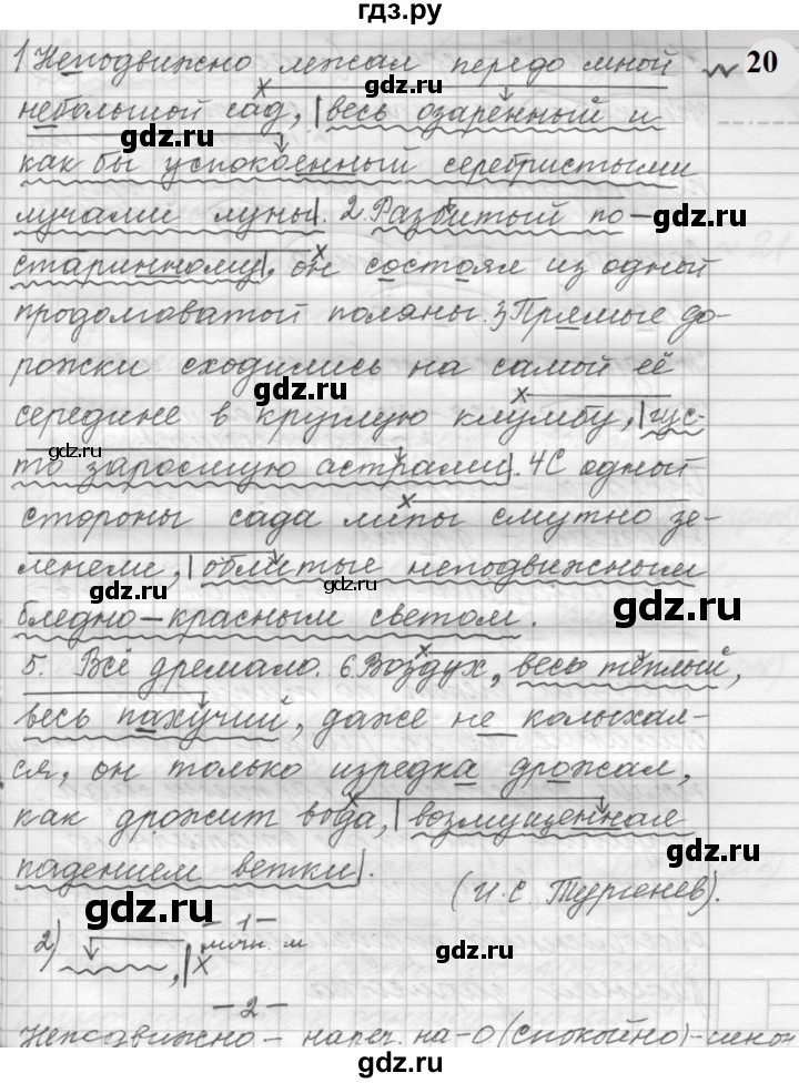 ГДЗ по русскому языку 9 класс  Пичугов Практика  упражнение - 20, Решебник к учебнику 2022