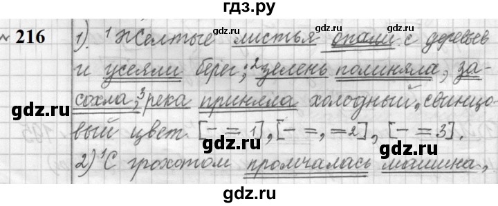 ГДЗ по русскому языку 9 класс  Пичугов Практика  упражнение - 216, Решебник к учебнику 2022