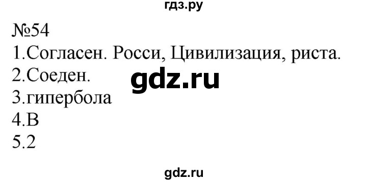 ГДЗ по русскому языку 9 класс  Пичугов Практика  упражнение - 54, Решебник к учебнику 2022