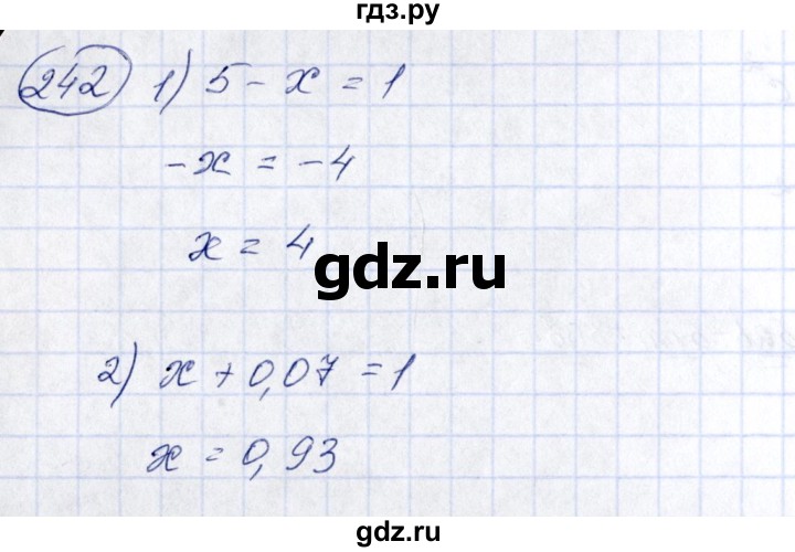 ГДЗ по алгебре 7 класс  Алимов   номер - 242, Решебник №3