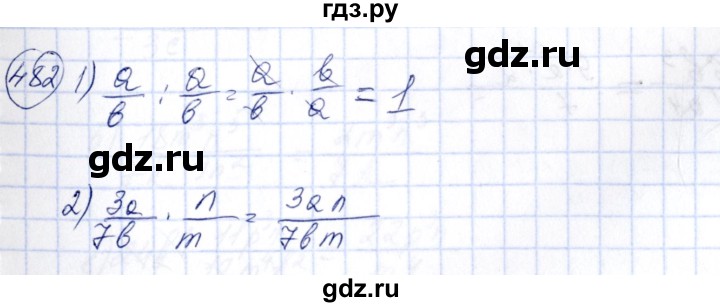 ГДЗ по алгебре 7 класс  Алимов   номер - 482, Решебник №3
