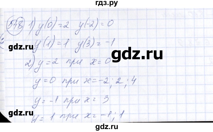 ГДЗ по алгебре 7 класс  Алимов   номер - 548, Решебник №3