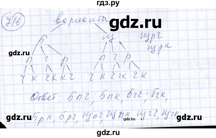 ГДЗ по алгебре 7 класс  Алимов   номер - 716, Решебник №3